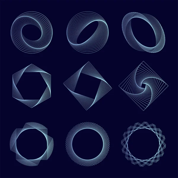 Вектор Набору Абстрактних Геометричних Елементів — стоковий вектор
