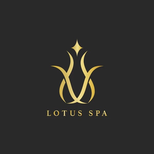 Lotus Spa Design Logo Vettoriale — Vettoriale Stock