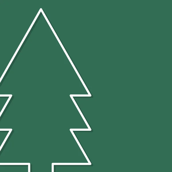 Pine Tree Icon Green Background — Stock Vector