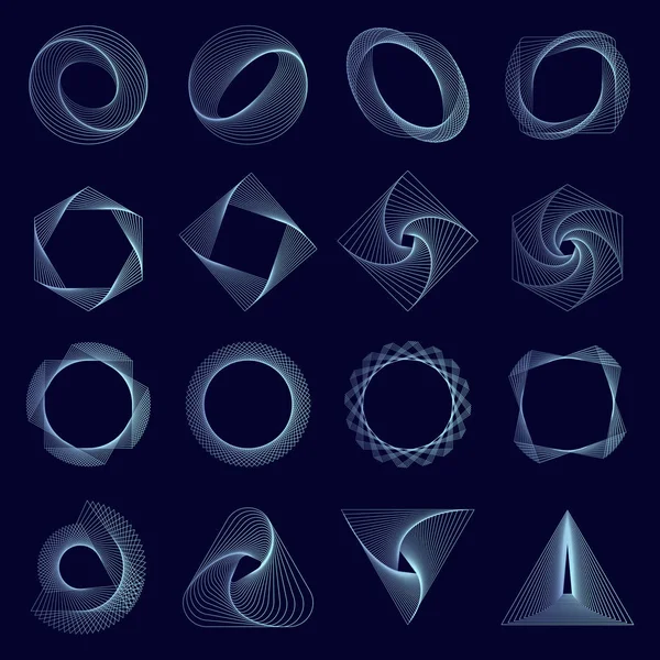Вектор Набору Абстрактних Геометричних Елементів — стоковий вектор