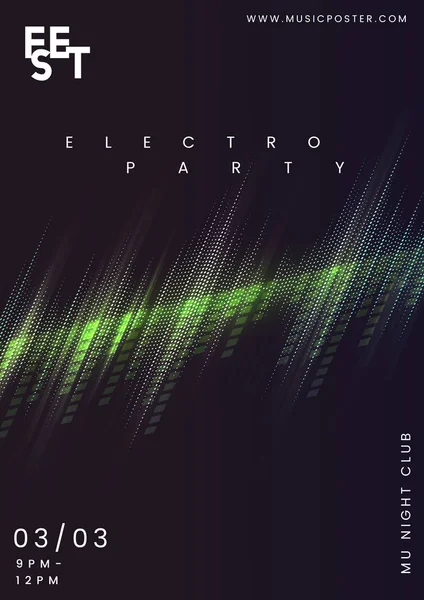 Night Party Music Poster Vector — Stock Vector