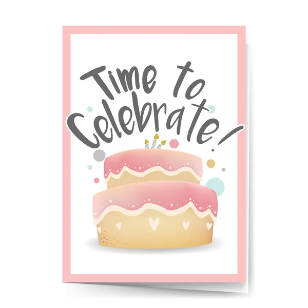 Feliz Cumpleaños Tarjeta Diseño Vector — Vector de stock