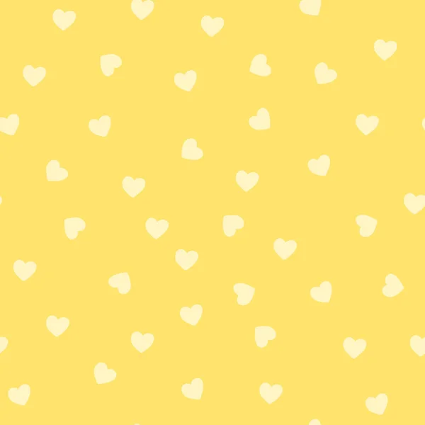 Vector Patrón Corazón Amarillo Sin Costuras — Archivo Imágenes Vectoriales