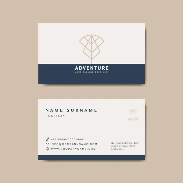 Premium Business Card Design Mockup — Stock Vector