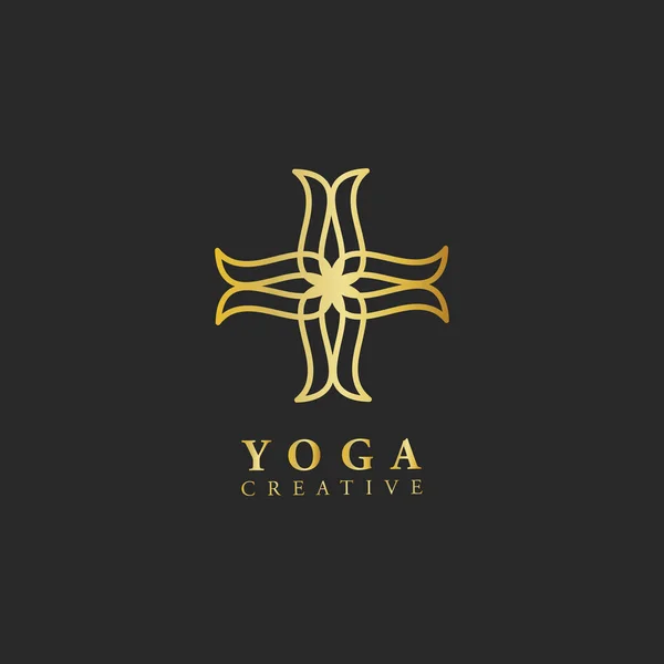 Yoga Kreatives Design Logo Vektor — Stockvektor