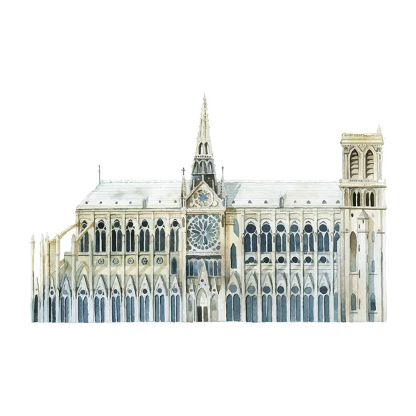 巴黎圣母院向量 — 图库矢量图片