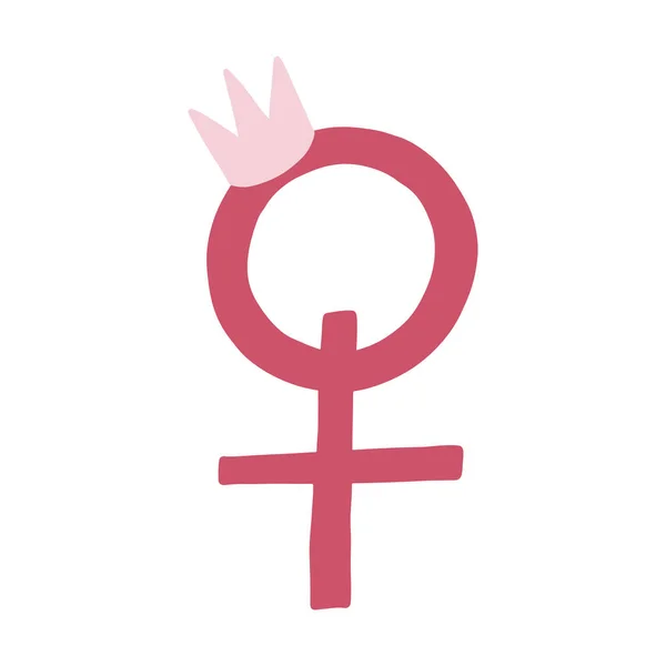 Рожевий Жіночий Гендерний Символ Вектор — стоковий вектор