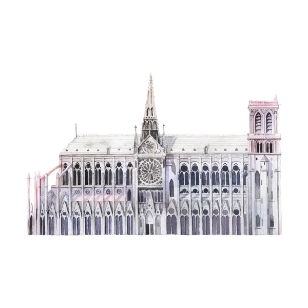 Notre Dame Parigi Vettore — Vettoriale Stock