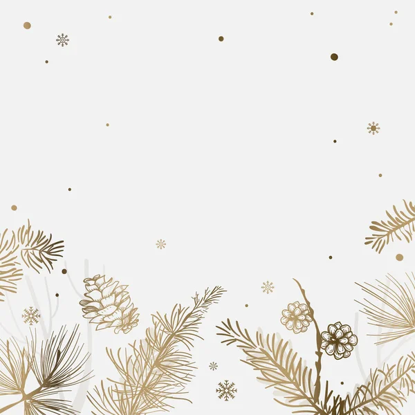 冬の装飾ベクトルと白い背景 — ストックベクタ