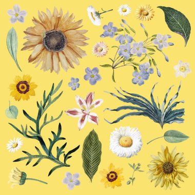 Çok güzel boyanmış çiçekler.