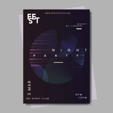 Gece parti müzik poster vektör