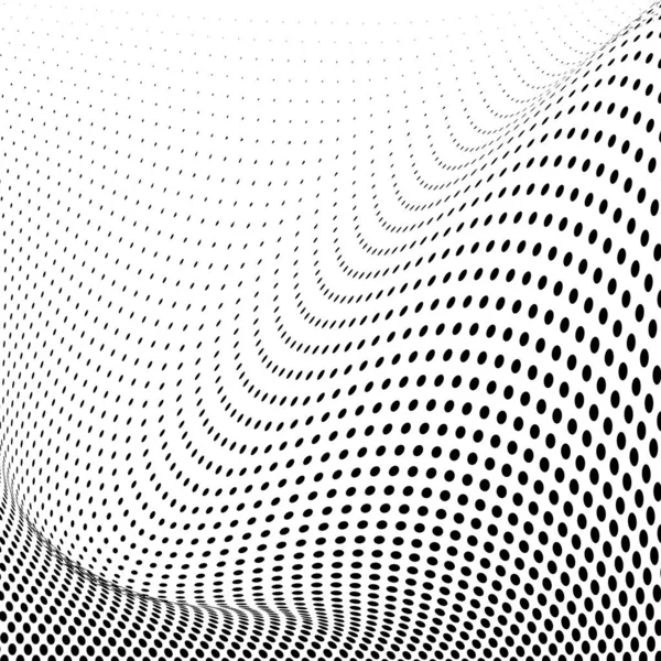 Blanco Negro Ondulado Medio Tono Vector Fondo — Vector de stock