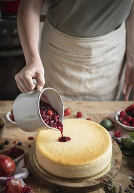 Taze berry cheescake gıda fotoğraf tarifi fikir