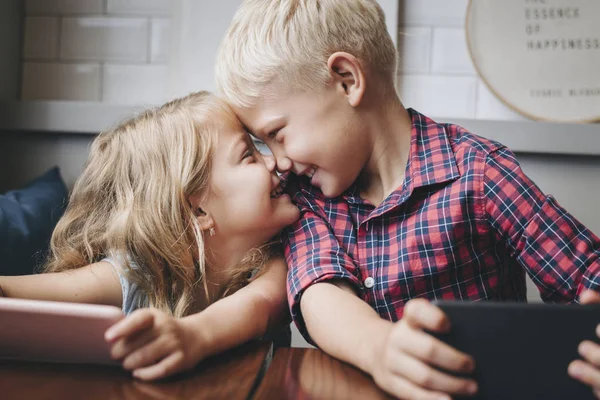 Sister Brother Playing Together — Stock Photo, Image