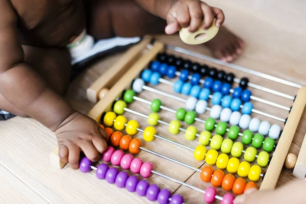 Fechar Brinquedo Ábaco Sala Jogos — Fotografia de Stock