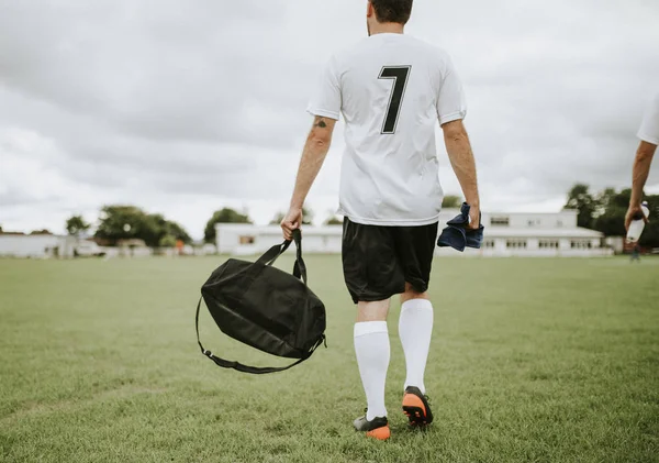 Fußballer Bereit Fürs Training — Stockfoto