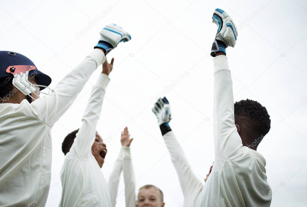 Young cricketers ready to win the game