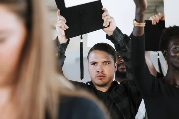 Vzteklí Aktivisté Protestující Městě — Stock fotografie