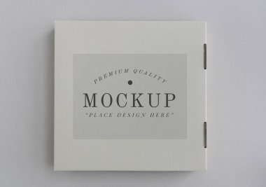 Kapalı teslim pizza kutusu mockup