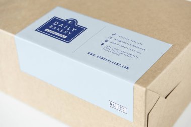 Doğal kağıt kutu ambalaj mockup