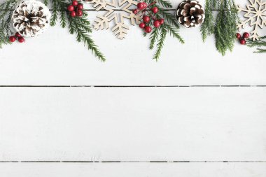 Tablo arka plan mockup üzerinde Noel süsleri