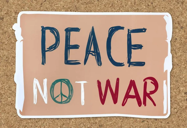 Ειρήνη Πόλεμος Δεν Λέξη Banner — Φωτογραφία Αρχείου