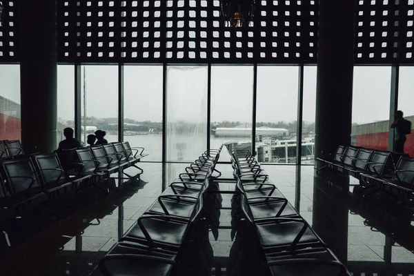 Filas Sillas Vacías Aeropuerto — Foto de Stock