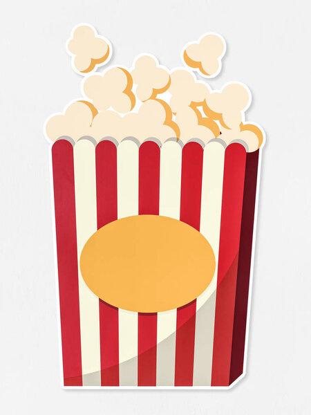 Popcorn Red Striped Bucket — Stock Photo, Image
