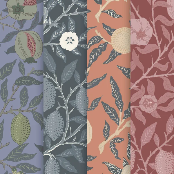 Fruit Granaatappel Door William Morris 1834 1896 Origineel Uit Het — Stockvector