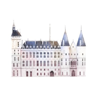 Paris vektörde bina Conciergerie