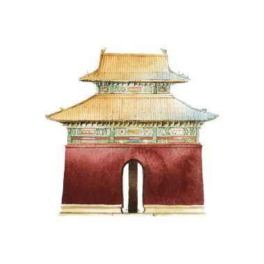 Ming tombs in China vector clipart