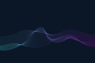 Veri görselleştirme dinamik dalga desen vektörü