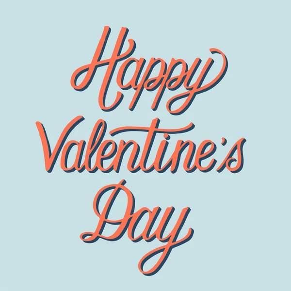 Handgeschriebener Stil Glücklicher Valentine Day Typografie — Stockvektor