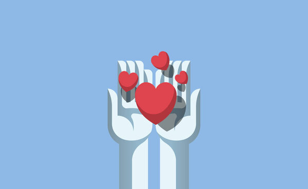 Руки, разделяющие любовь
