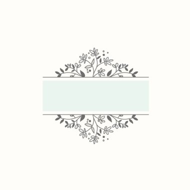 Boş botanik çerçeve tasarımı element vektörü