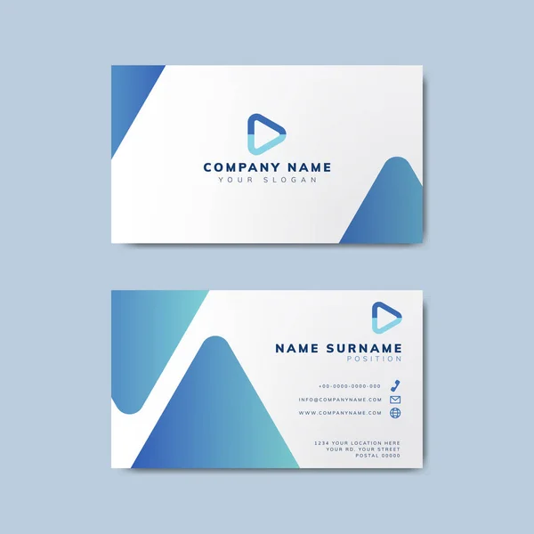 Modern Geometric Business Card Design — Stock Vector