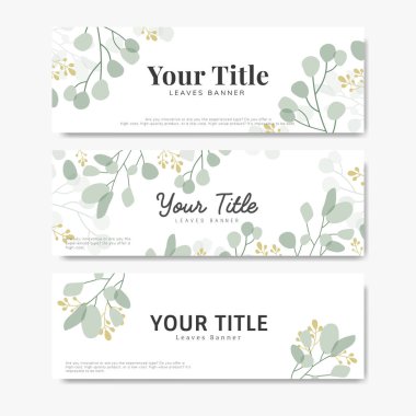 Boş asgari yeşillik sancak vektörü seti