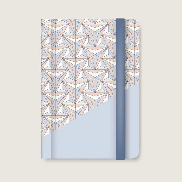 蓝色日记向量的粉底几何图案覆盖 — 图库矢量图片