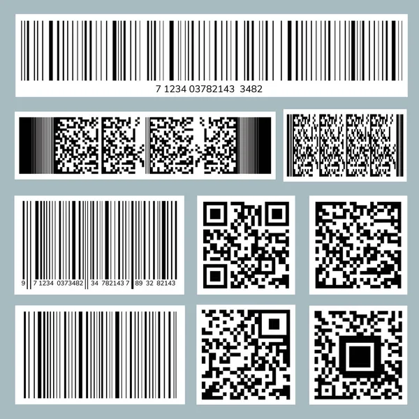 Barcode Code Vector Set — Stock Vector