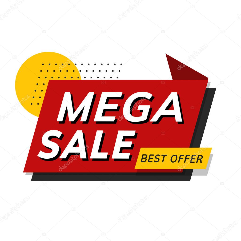 Mega sale best offer shop promotion advertisement vector