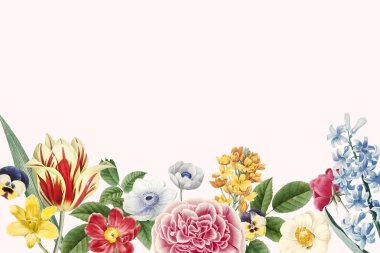 Boş çerçeve çiçek tasarım konsepti