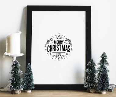Noel tatil tebrik tasarım mockup