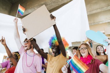 Neşeli gay gurur ve lgbt festivali