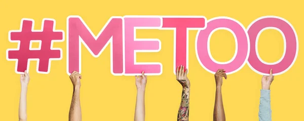 ピンクの文字が形成という言葉は Metoo — ストック写真