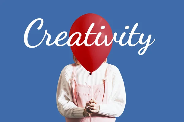 Kreativitás Tipográfia Egy Léggömb — Stock Fotó
