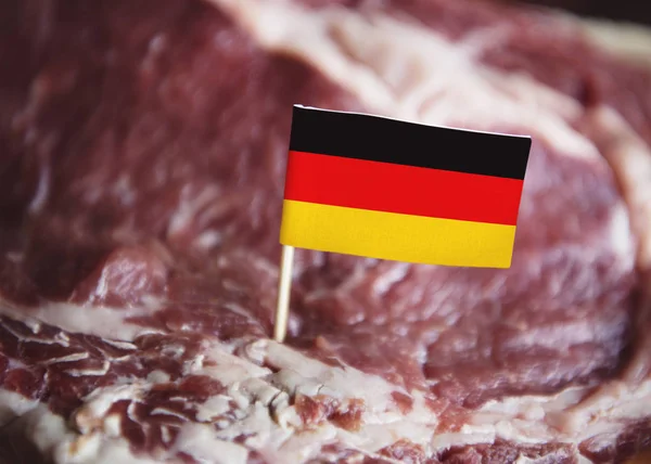 Čerstvé Německé Hovězí Steak Potravin Fotografie Recept Nápad — Stock fotografie