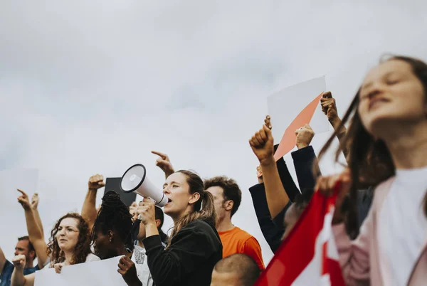 Grupa Amerykańskich Aktywistów Protestujących — Zdjęcie stockowe