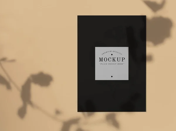 プレミアム品質のブラック カードのモックアップ — ストック写真