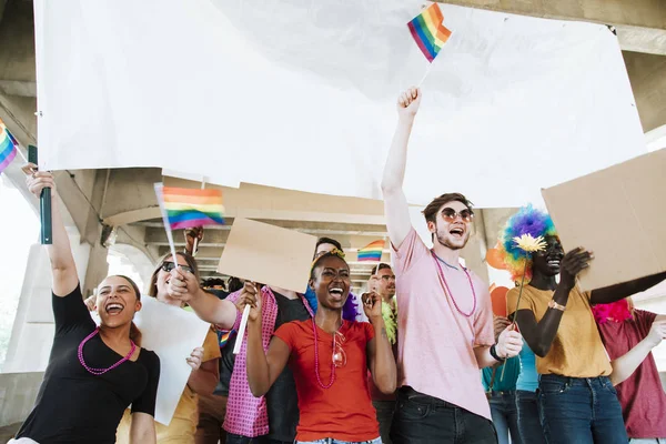 Glad Gay Pride Och Hbt Festivalen — Stockfoto