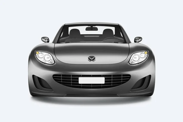 Front View Silver Sports Car — Stock Photo, Image